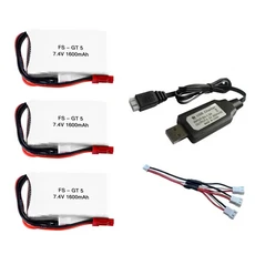 Flysky FS-GT5 송신기 RC 모델 부품 용 7.4V 1600mAh 리포 배터리 + 충전기 MC6C 장난감 액세서리, 01 라벤더