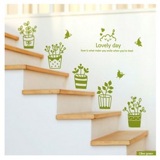 월데코 스티커 라이트 올리브 포인트