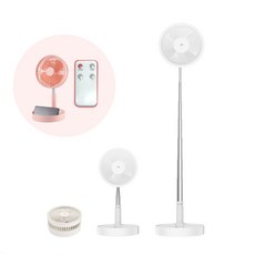 [무선 폴딩]바이브 브라인 폴딩 v7 무선 미니 선풍기 캠핑 사무실 탁상 길이조절가능, V7핑크