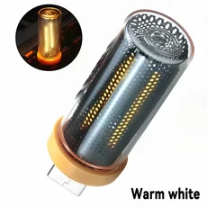 레트로 USB LED 화이트 램프 전구 따뜻한 자동차 필라멘트 분위기 콜드 터치 디밍 COB 미니 야간 DC 노란색 캠핑 5V 조명