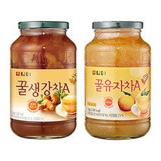 [1+1묶음] 담터 꿀유자차A & 꿀생강차A 1kg, 2개, 1