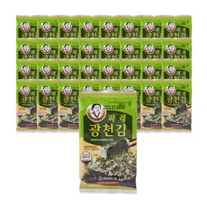 광천어머니김 16단 파래 도시락김 5g X 16봉 2개입 /총 32봉/전장김/식탁김/돌자반/김밥김/김자반, 4g, 32개