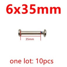 롤러 스케이트 부품 스쿠터 액슬 너트 스쿠터 볼트 6mm 8mm, 5)6x35mm