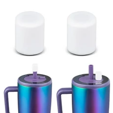 브루메이트 전 시대 및 레사 텀블러용 자석 캡 2개 실리콘 토퍼 커버 보호대, 02 White