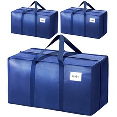 파페피 대용량 접이식 이사봉투 방수, 3개, 로열 블루