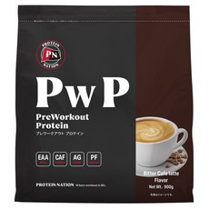 Protein Nation PreWorkout Protein Bitter Cafe Latte 프로틴 네이션 프리워크아웃 프로틴 약간 쓴 카페라테 맛 900g(30회 분), 1개, 900g