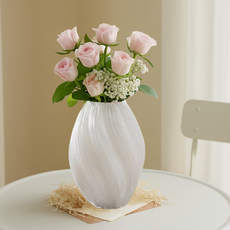 Roomfittie 루미피티 야광 유리 화병 예쁜 인테리어 꽃병 홈데코 수경재배 유리화병, 밀크 화이트