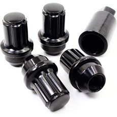 뷰익 캐딜락 쉐보레 GMC 팩토리 휠용 베리텍 14x1.5mm 2.0인치 22mm 헥스 블랙 대형 도토리 원뿔형 시트 휠 잠금장치 4개 세트
