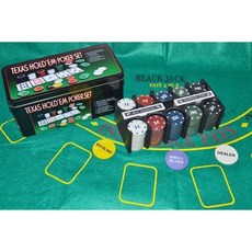 【大也】200pcs籌碼套裝 BLACKJACK 21點百家樂遊戲組 含莊家牌, 1個