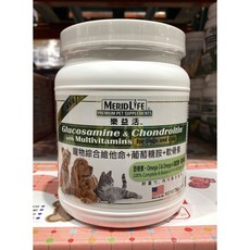 MeridLife 樂益活 寵物綜合維他命 葡萄糖胺 軟骨素 犬貓適用 700g, 1個, 貨運宅配