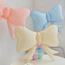 글로우엘 대형 리본 풍선 생일 이벤트 파티 장식 80x63cm 2pc, 블루, 1세트