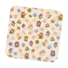 24H急速出貨 嬰兒紗布巾 四層紗布口水巾 新生兒餵奶巾 寶寶洗臉巾 吸汗巾, 雙面花色(單獨包裝), 1個