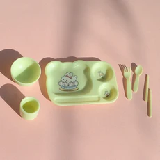 미니어처 인형의 집 다이닝 플레이트 그릇 컵 세트 미니 식기 OB11 BJD 액세서리 장난감 1/6 체중계, 01 mini model toy, 04 1 set color D