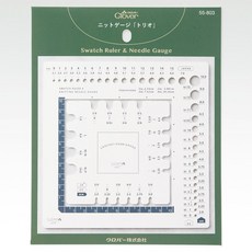 可樂牌 CLOVER 三合一多功能編織計量尺 勾針量尺 編織量尺 量尺 針號計算 55-803 55803, 單色, 1個