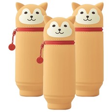 푸니라보 스마트핏 스탠드 펜케이스 빅사이즈, 시바견, 3개