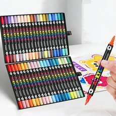 FOWOD 아트 트윈마카펜 아크릴 페인트 마카펜 세트, 1세트, 120색