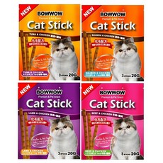 BOWWOW 韓國貓肉條-化毛點心20g (3條1組) 貓零食, 化毛點心(3條1組)牛肉+雞肉, 1個