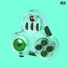 益智玩具 十種玩法 紓壓玩具 活動手指 奇藝, 翡翠綠, 1個