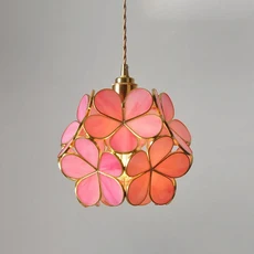 럭셔리 펜던트 조명 유리 현대 디자인 램프 식사 매달려, Pendant light - Pink, 따뜻한 흰색