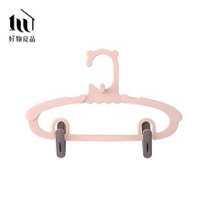 【好物良品】6入 兒童成長型疊掛伸縮安全衣架 - 兒童衣架 收納衣架 節省空間, 1個, 淡粉(6入/組)