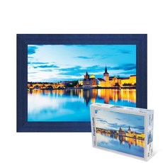 퍼즐피플 풍경 랜드마크 500피스 직소퍼즐, 프라하 성 500피스 액자포함(우드블루), 퍼즐유액 포함, 1개