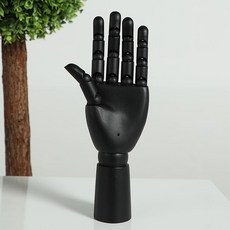 관절목각인형 손 모형 미술 데셍 인체 구체 뎃생 손가락 소묘 인형 스케치용 관절손, 12.블랙남성왼손, 1개