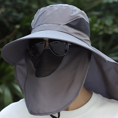 챙넓은 풀커버 남성 메쉬 작업 모자 낚시 등산