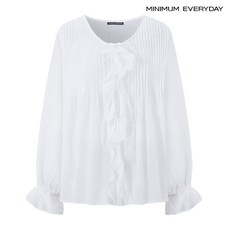 [백화점 홈쇼핑 정품] 미니멈 [미니멈 에브리데이]내추럴 링클 디테일 스트랩 포인트 블라우스 (EC2BA020D)