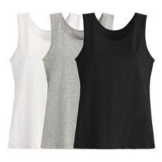 순면 여성런닝 3매세트 이너나시 여자메리야스 레이어드