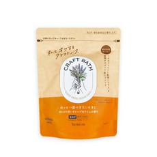 日本BATHCLIN巴斯克林 CRAFT BATH溫泉潤澤香氛泡澡粉入浴劑(附專用量匙 放鬆身心沐浴鹽 居家SPA泡湯粉 溫熱暖身濁湯 全家人適用), 1個, 甜橙萊姆(橘袋), 400g