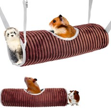 흰족제비 쥐 해먹 햄스터 걸이식 터널 튜브 케이지용 - 부드러운 기니피그 은신처 침대 작은 동물을 위한 친칠라 해먹 기니피그 흰 족제비 새끼 고양이 다람쥐 친칠라