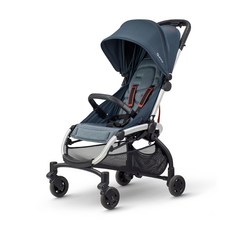 荷蘭 Quinny London 新生兒輕便推車，單手收摺，多段調節，大容量置物籃, 沉穩灰