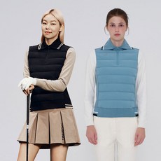 JDX JDX 여성 니트 하이브리드 반집업 다운 풀오버 2종택1