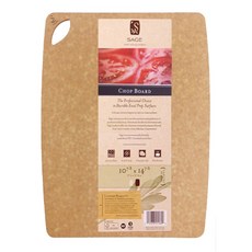 SAGE 美國原裝高密度木纖維切菜砧板 2入組 28x38cm 原木色 耐熱 護刀鋒 適用洗碗機, 1個