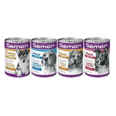 Gemon啟蒙主食狗罐 濕糧配方易消化 提供完整營養 適合各年齡層犬隻, 24個, 隨機混搭, 415g, 混合口味
