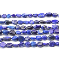 MJDCB Natural Irregular Shape Stone Beads 6-8mm Lapis Lazuli Gemstone Energy Cured for Jewelry Ma, 청금석