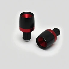 1 쌍 범용 오토바이 핸들 바 엔드 그립 CNC 금속 핸들 바 카운터 웨이트 플러그 슬라이더 모터 자전거 그립 액세서리, [03] Red