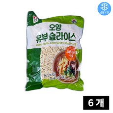 사조오양 냉동유부 슬라이스 유부 1kg x 6개 / 고명 사리, 1개, 6kg