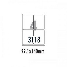 폼텍 물류관리용라벨 LS-3118 (100매/4칸), 1, 9999