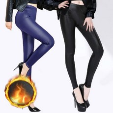 기모 가죽 레깅스 압박 보정 신축성 융털 타이즈 밴딩바지