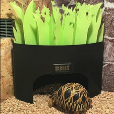 陸龜蜥蜴守宮蛇蟒適用三角扇形加濕爬蟲躲避洞穴，營造舒適安全的爬寵屋, 黑色加溼躲避, 1個