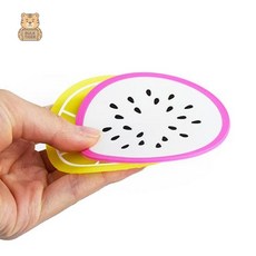 벌타 실리콘 컵받침 과일 카페코스터, 용과