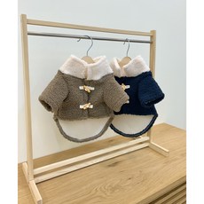 하이코코멍 강아지옷 떡볶이 코트 2종, 1개, 브라운