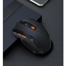 無線滑鼠，人體工學設計，高精度追蹤，隨插即用，簡約時尚, 黑, WXG