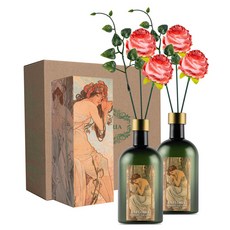 라플로리아 꽃 디퓨저, 2개, 500ml, S6.다시한번힘내요향/A10.둥근장미-L12/레드