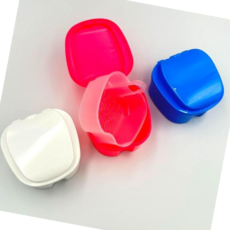 치아 교정기 틀니케이스 보관함 화이트색상, 틀니보관케이스