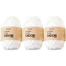 청송뜨개실 미도리 뜨개실 (3볼) 종이실 라탄실 한지실 페이퍼얀 코바늘 손뜨개질 미도리실, 505.화이트, 3개