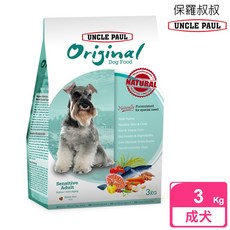 【UNCLE PAUL】保羅叔叔 田園生機狗食 3kg 低敏成犬, 1個