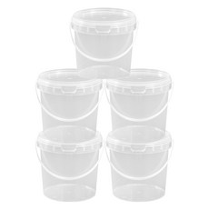 헤이까야 원형 손잡이 바스켓 쿠키통 선물 답례품 포장용기, 750ml, 5개