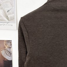 彈力半高領絨毛長袖上衣 修身上衣 針織內搭顯瘦秋冬韓系打底衫